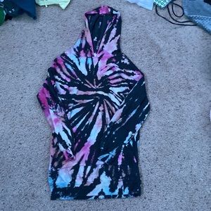 Tie Dye rainbow hoodie size small no boundaries